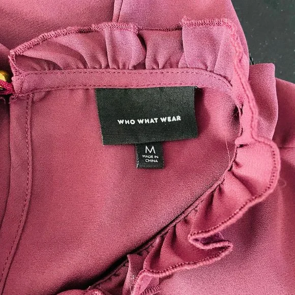 WHO WHAT WEAR Womens Red Top  Size: M - Picture 5 of 5